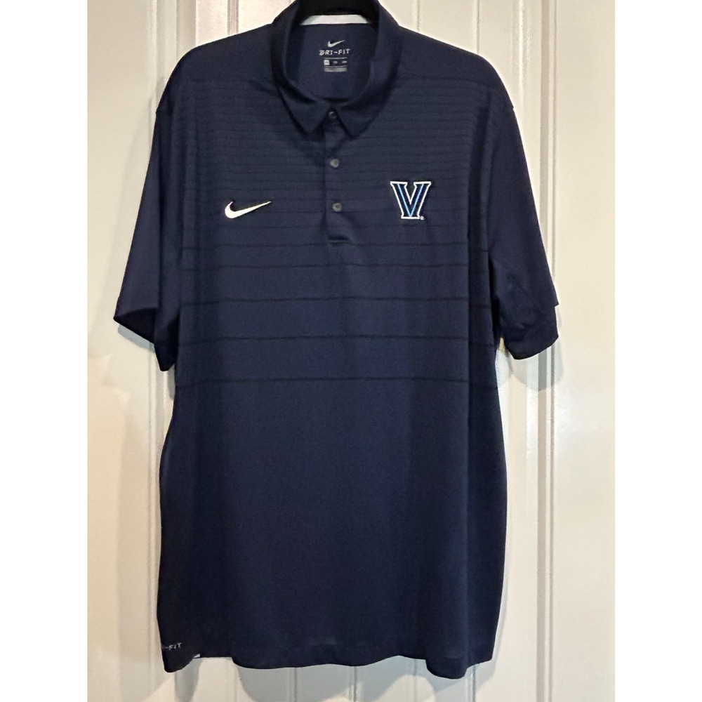 Nike Dri-Fit VILLANOVA UNIVERSITY WILDCATS Mens GOLF POLO SHIRT Blue XXL